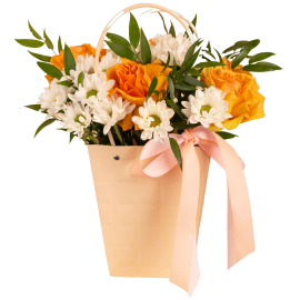 Orange Crush Rose Bouquet