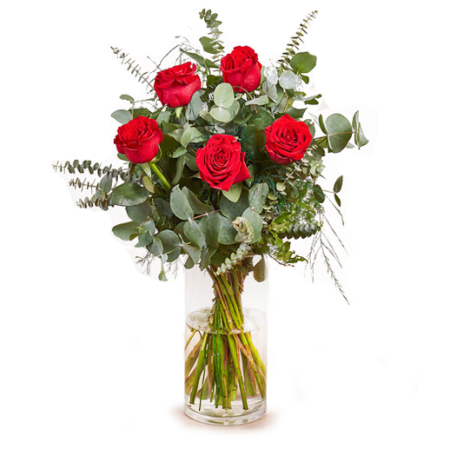 Composition of 5 roses