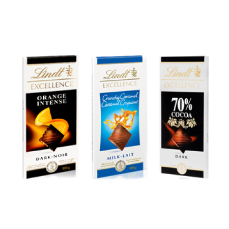 Lindt Chocolate Bar Trio